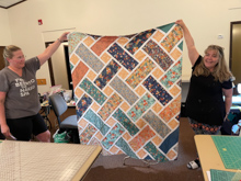 Camp Huston, Catherine with Kristina & her Flower Quilt