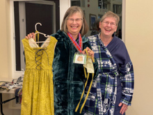 Seabeck, Brown Bag Projects - Marlys P with granddaughter dress & Brown Bag Award