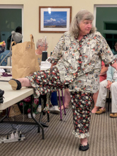 Seabeck, Brown Bag Projects - Janice G with pajamas & slippers