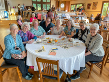 The Stitching Girls who gathered: Mary, Barbara, Cindy, Christine, Cathy, Cat, Harriott & Peggy